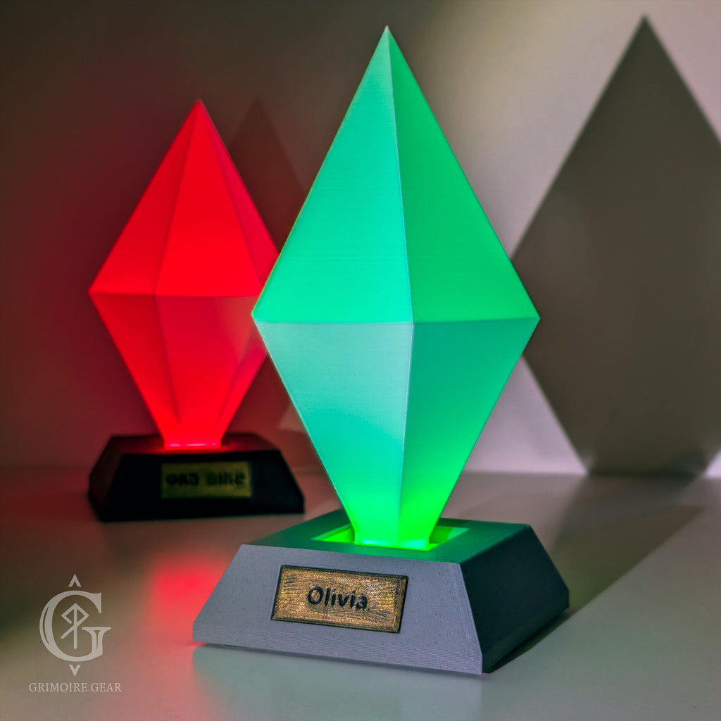 Sims Plumbob Desk Lamp, selection of colours for moods Gamer Room Decor
