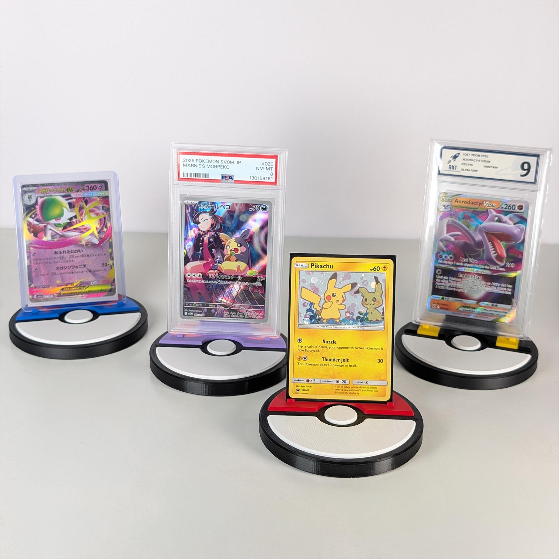 Trading Card Display Stand – Poke Ball, Great Ball, Ultra Ball, Master Ball Display Holder TCG