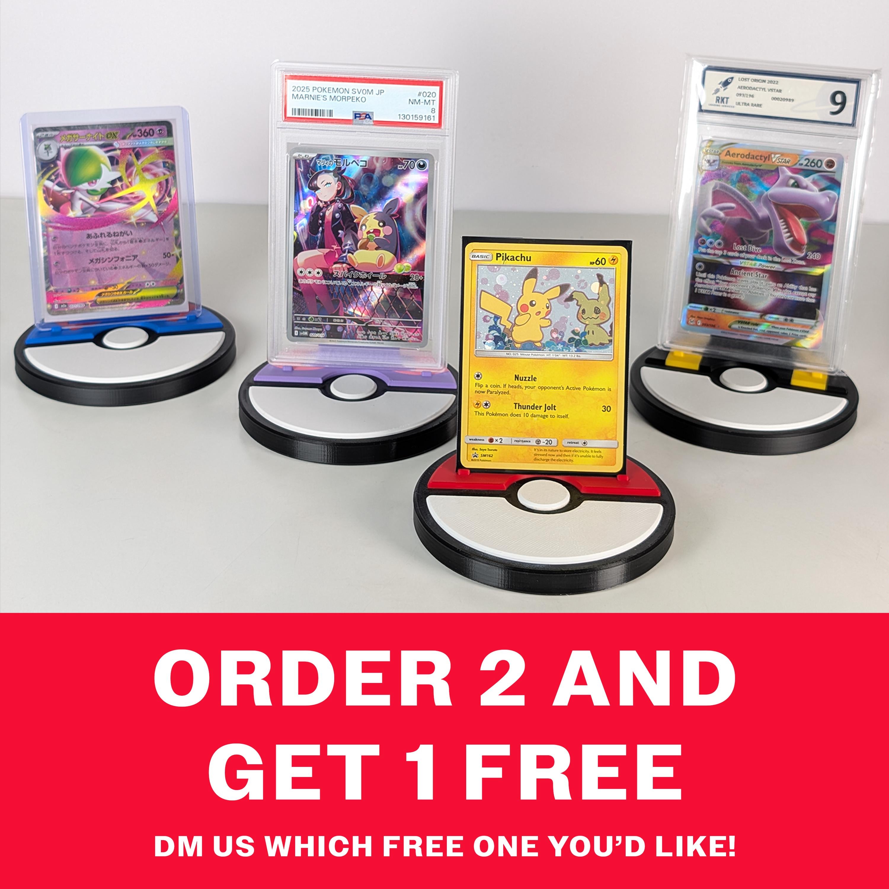 Trading Card Display Stand – Poke Ball, Great Ball, Ultra Ball, Master Ball Display Holder TCG